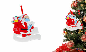 2021 New Santa Christmas Tree Ornament PVC -la