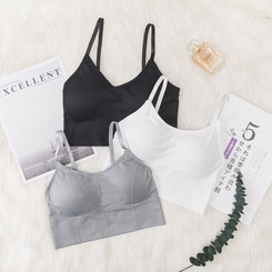 SP-Women Crop Top Tube Top Female Cropped Bra Seamless Underwear Padded Backless Sexy Lingerie Active Bra Tank Bandeau Tops