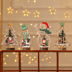 NEW-Christmas decorations set wooden decorations0117-LA