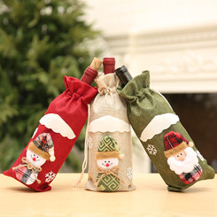 NEW-Wine Bottle Santa Claus Cover 0118-LA