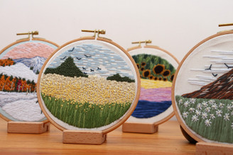 Landscape DIY Cross Stitch Embroidery Starter Kit-la