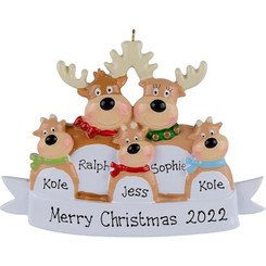NEW-2022 Family Christmas Pendants, Elk Deer Christmas Decorations0137-LA