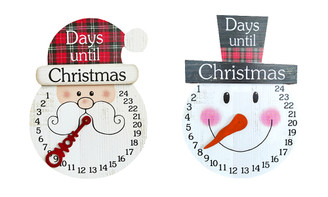 Christmas Wooden 24 days Countdown Clock-la Y094