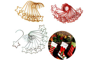 Pk of 20 Christmas Star shape Hook for decorations-la
