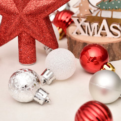 NEW-Christmas Ball Ornaments Xmas Tree Hanging Balls Set0158