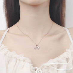 New-Unicorn-moon Shaped Necklaces0189-LA