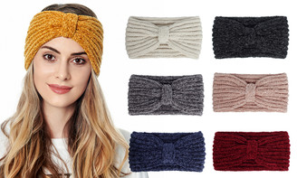 Super Soft chenille cross knot headband-3086la