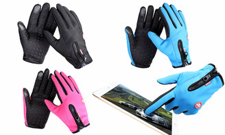 Waterproof Cycling winter gloves with soft fleece Touchscreen Compatible-3071la