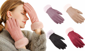 Suede Winter Touchscreen Compatible Gloves