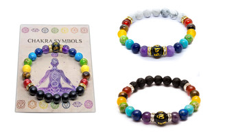 Grade A Gem Stone Ultimate 7Chakra Natural Buddha Meditation Bead Wrist Bracelet -la