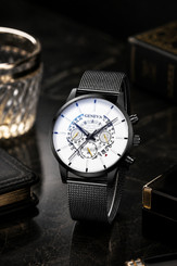 NEW Men's Business Timepiece with Stainless Steel Mesh Strap 0324 LA