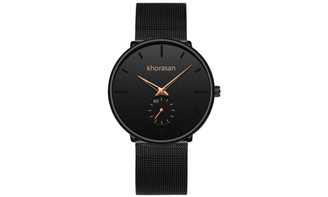 NEW Men's Mesh Strap Watch Fake Monocular Student Personality Quartz Watch 0327