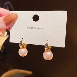 E2603  Pearl hoop earring  -LA