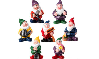 NEW  7 PCS Moss Micro Landscape Ornament Garden Whitebeard Dwarf  5015