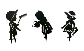NEW  3pcs boy girl acrylic garden insert  5016