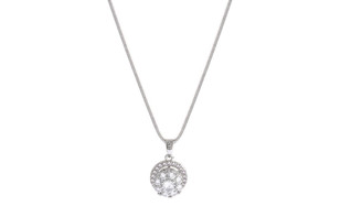 NEW Three Piece Swivel Earrings Ring Necklace Super Flash Clavicle Chain 5049 LA