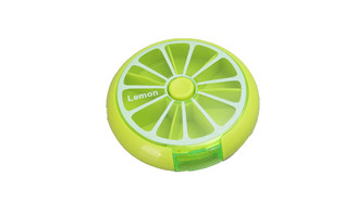 NEW Portable Mini 7-Grid Pill Box Fruit Pill Box Round Rotating Transparent Pill Packing Pill Box  5108 LA