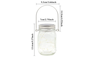 NEW  3PCS Solar Mason Jar Light Balcony Garden Patio Decorative String Light Household 5139 
