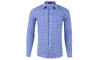 NEW   Cotton Small Plaid Large Size Long Sleeve Men's Shirts Cross-border Men's Clothing 5212