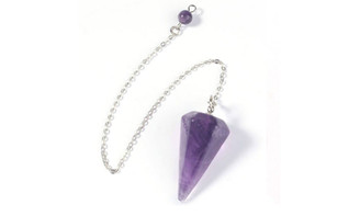 NEW Natural Stone Hexagon Cone Pendant  5262