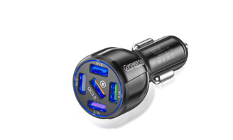 NEW  USB car charger fast charging car charger one drag five mobile phone car charger 5337