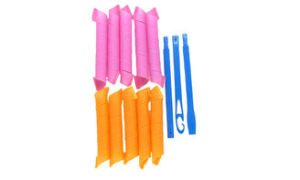 NEW  10pcs45cm magic hair curler spiral curling iron manual curling iron  5354