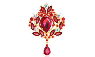 NEW   Shiny glass rhinestone brooch all-match clothing corsage jewelry 5362