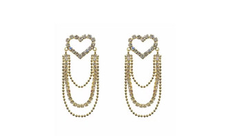 NEW  Love tassel women's earrings delicate earrings earrings niche peach heart earrings5363