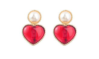 NEW  Retro love earrings light luxury texture Hong Kong style earrings 5366