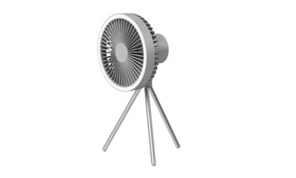 NEW   Tripod fan outdoor camping night light ceiling fan USB timing mute desktop fan 5382
