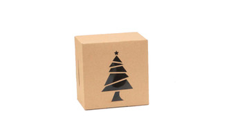 NEW 15pcs Christmas party packaging box kraft paper cake box pvc window cookie box 5389