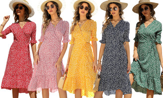 New White little flower summer dress 1232-la  5441