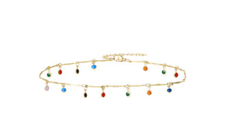 NEW  Creative Vintage Colorful Tassel Pendant Single Layer Necklace 5468