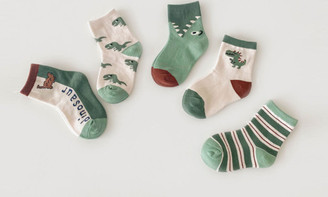 NEW Children's socks autumn dinosaur color matching boy socks 5546