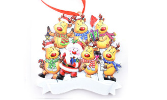 NEW  Old Man reindeer Home Resin Christmas Tree Ornament 5562