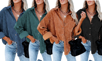 New ladies cord shacket 5119