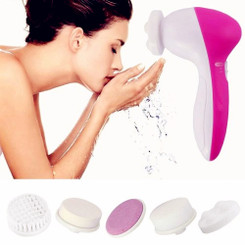 5 In 1 Electric Body Face Skin Care Wash Brush 