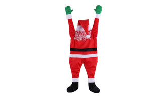 NEW Flannel Santa Claus Climbing Wall Decorative Clothes Hanging Ornament 5651