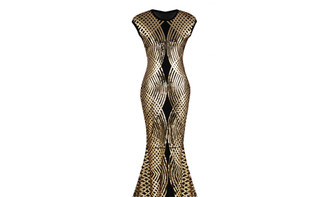 NEW Summer Women Beaded Banquet Fishtail Long Dress 5652