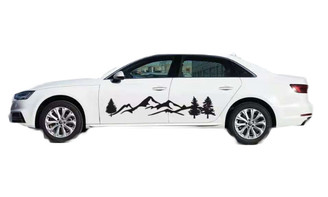 NEW 2PCS Car Automatic Decal Sticker Car Side Door Sticker 5706