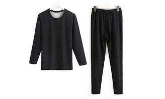 NEW Men's velvet round neck thermal underwear set 5738