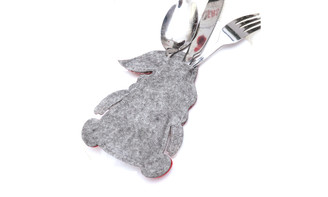 NEW 6PC Christmas decoration cartoon faceless doll forest man doll knife and fork set 5761