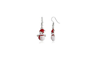 NEW Christmas Snowman wire hook Earrings 5826