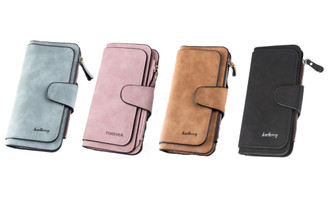 NEW N2345 Women's Wallet Frosted Coin Purse PU Leather Clutch Multipurpose Long Wallet Large Capacity Card Case 5962