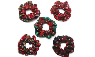 NEW Snowflake flannelette large intestine hair loop hair rope 5985