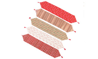 NEW Christmas decorations linen printed table flags 5989