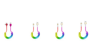NEW Rainbow spring tension fast charging data cable 5991