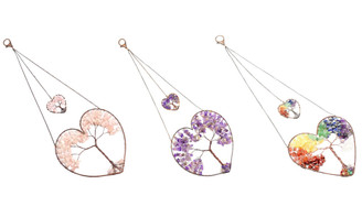 NEW Double Heart Tree of Life Hanging Ornament 6010