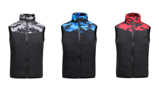 NEW Children's camouflage splicing winter thermostatic heated vest 6047