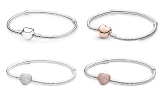 NEW  Snake bone smooth&zircon love bracelet  6064